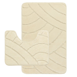 Комплект ковриков на пенорезине FLO 3224 BEIGE с вырезом, фото 1