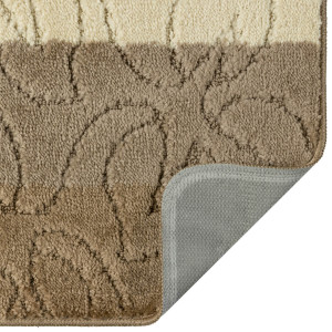 Комплект ковриков на пенорезине FLO 3333 BEİGE MİX с вырезом, фото 6