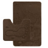 Комплект ковриков на пенорезине FLO 3001 BROWN с вырезом, фото 1