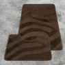 Комплект ковриков на пенорезине FLO 3018 BROWN с вырезом, фото 2