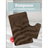 Комплект ковриков на пенорезине FLO 3018 BROWN с вырезом, фото 1