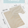Комплект ковриков на пенорезине FLO 3018 BEIGE с вырезом, фото 5