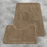 Комплект ковриков на пенорезине FLO 3002 CARAMEL с вырезом, фото 2