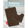Комплект ковриков на пенорезине FLO 3008 BROWN с вырезом, фото 1