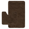 Комплект ковриков на пенорезине FLO 3008 BROWN с вырезом, фото 1