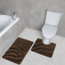 Комплект ковриков на пенорезине FLO 3018 BROWN с вырезом, фото 6