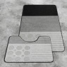 Комплект ковриков на пенорезине FLO 3045A GREY MİX с вырезом, фото 2