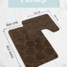 Комплект ковриков на пенорезине FLO 3008 BROWN с вырезом, фото 5