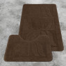 Комплект ковриков на пенорезине FLO 3002 BROWN с вырезом, фото 2