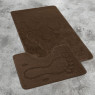 Комплект ковриков на пенорезине FLO 3001 BROWN с вырезом, фото 3